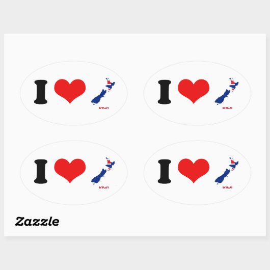 KIWI MAP OVALER AUFKLEBER (Blatt)