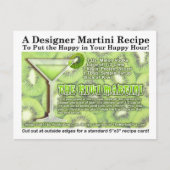 Kiwi Martini Rezept Postkarte (Vorderseite)