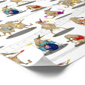 Kiwi Music Pattern Poster (Ecke)