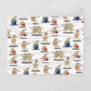 Kiwi Music Pattern Postkarte