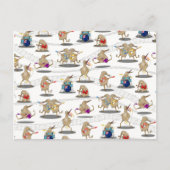 Kiwi Music Pattern Postkarte (Vorderseite)