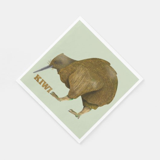 Kiwi N.Z. Bird Serviette (Ecke)