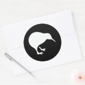 Kiwi-Neuseeland-Emblem Runder Aufkleber (Umschlag)