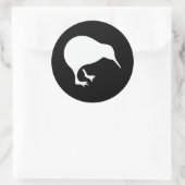 Kiwi-Neuseeland-Emblem Runder Aufkleber (Tasche)