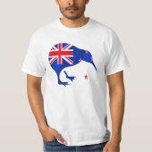 Kiwi Neuseeland-Flaggenfußball-Fußballgeschenke T-Shirt (Vorderseite)