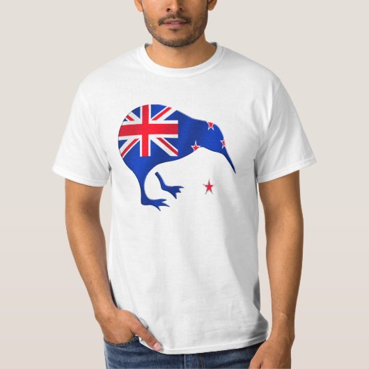 Kiwi Neuseeland-Flaggenfußball-Fußballgeschenke T-Shirt (Vorderseite)