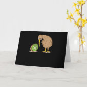 Kiwi Neuseeland flugunfähig Vogel Kiwifrucht Karte (Gelbe Blume)
