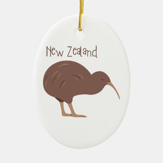Kiwi-Neuseeland-Vogel Keramikornament (Vorne)