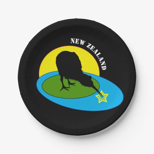 Kiwi - Neuseeländischer Vogel & Bro (Party für Rei Pappteller (Vorderseite)