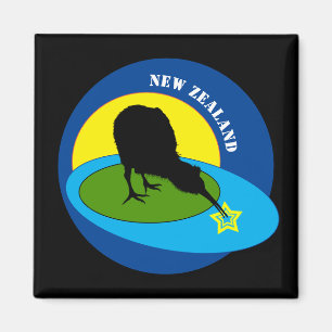 Kiwi - New Zealand Bird & Bro Travel Magnet