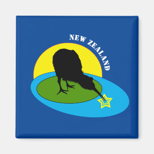 Kiwi - New Zealand Bird & Bro Travel Magnet