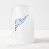 KIWI NEW ZEALAND FERN PAUA MATTGLAS BIERGLAS (Vorderseite Links)