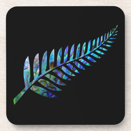 KIWI NEW ZEALAND FERN PAUA STONE UNTERSETZER (Vorderseite)