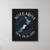 KIWI NEW ZEALAND MAP PAUA LEINWANDDRUCK (Vorderseite)