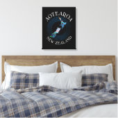 KIWI NEW ZEALAND MAP PAUA LEINWANDDRUCK (Insitu (Schlafzimmer))