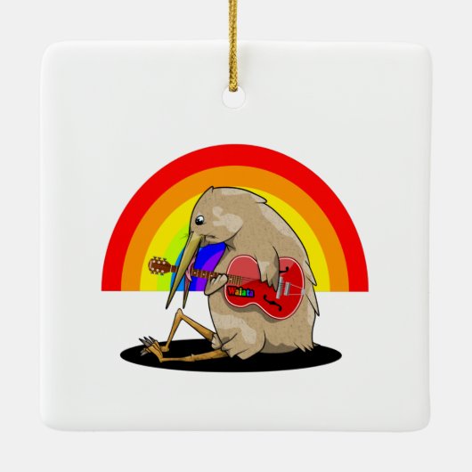 Kiwi New Zealand Music Keramikornament (Rückseite)