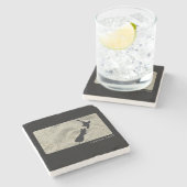 KIWI NEW ZEALAND SAND BEACH BLACK NZ KIWIANA STEINUNTERSETZER (Seitenansicht)