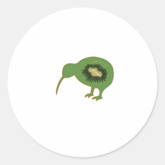 Kiwi nz Kiwifruit Runder Aufkleber (Vorderseite)