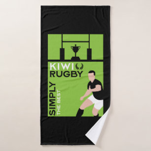 Kiwi NZ Rugby Players Art Badehandtuch