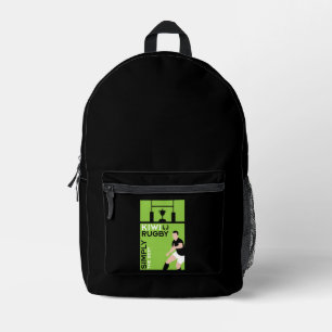 Kiwi NZ Rugby Players Art Bedruckter Rucksack