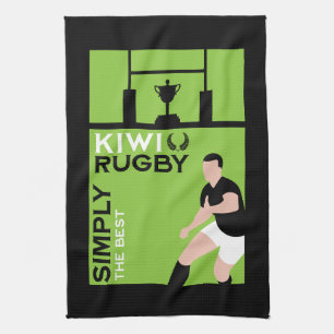 Kiwi NZ Rugby Players Art Geschirrtuch
