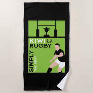 Kiwi NZ Rugby Players Art Strandtuch