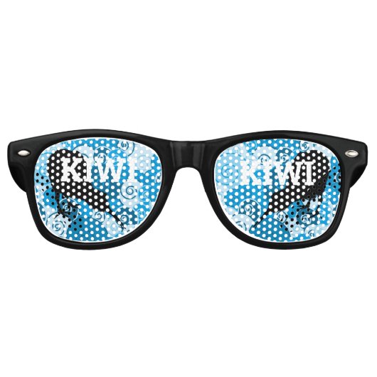 KIWI NZ Wave Retro Shades / Fun Party Sonnenbrille (Vorderseite)