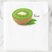 Kiwi-Obst Ovaler Aufkleber (Tasche)