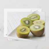 Kiwi-Obst Postkarte (Vorne/Hinten)