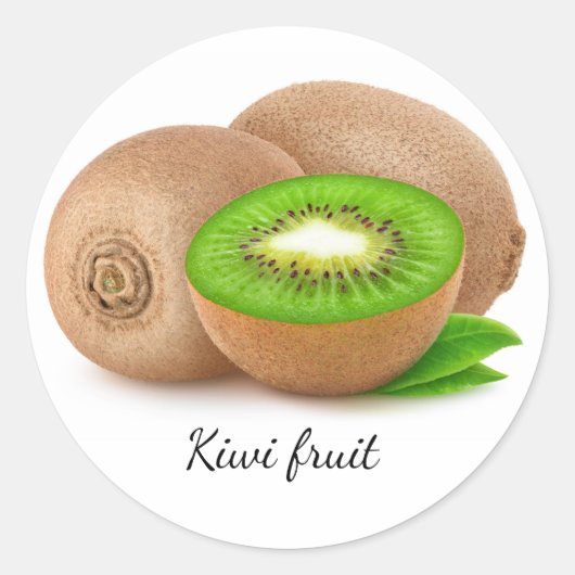 Kiwi-Obst Runder Aufkleber (Vorderseite)