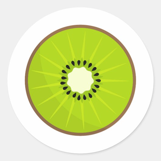Kiwi Obstaufkleber Runder Aufkleber (Vorderseite)