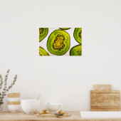 Kiwi Obstschnitt Poster (Küche)