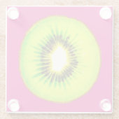 Kiwi Pattern Glasuntersetzer (Rückseite)