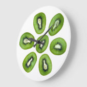 Kiwi Pattern Große Wanduhr (Winkel)