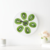 Kiwi Pattern Große Wanduhr (Zuhause)