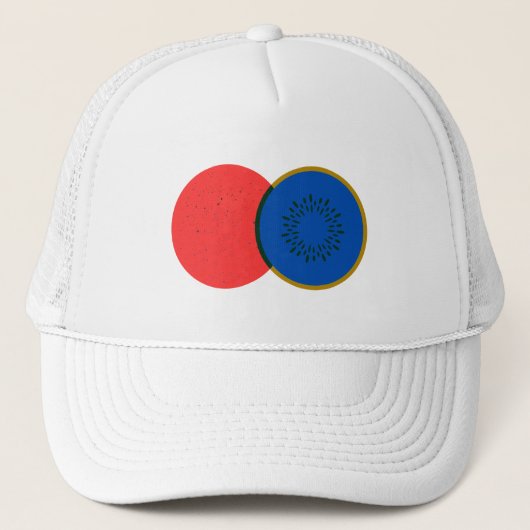 Kiwi Peaces Truckerkappe (Vorderseite)