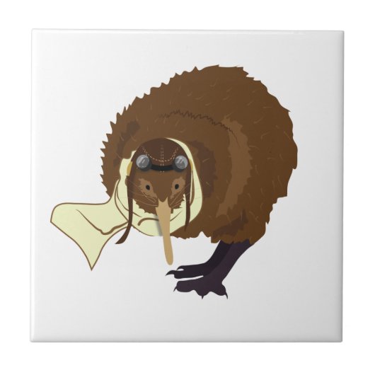 Kiwi-Pilot Fliese (Vorderseite)