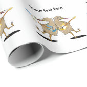 Kiwi Playing Gitarre Geschenkpapier (Rolleneckpunkt)