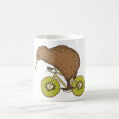 Kiwi-Reitfahrrad mit Kiwi-Rädern Kaffeetasse (Mittel)