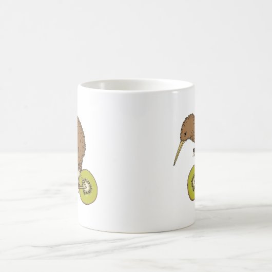 Kiwi-Reitfahrrad mit Kiwi-Rädern Kaffeetasse (Mittel)