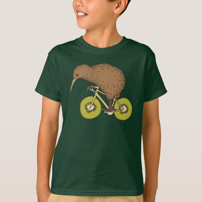 Kiwi-Reitfahrrad mit Kiwi-Rädern T-Shirt (Vorderseite)