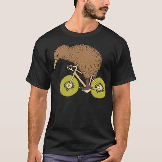 Kiwi Riding Bike With T-Shirt (Vorderseite)