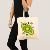 Kiwi-Scheibe-Kreis-Entwurf Tragetasche (Vorderseite (Produkt))
