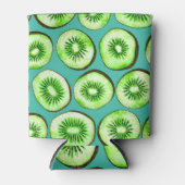 Kiwi-Scheiben auf Türkis Dosenkühler (Vorderseite)