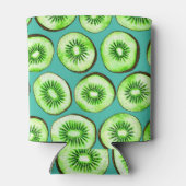 Kiwi-Scheiben auf Türkis Dosenkühler (Rückseite)