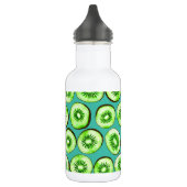 Kiwi-Scheiben auf Türkis Edelstahlflasche (Links)