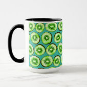 Kiwi-Scheiben auf Türkis Tasse (Links)