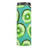 Kiwi-Scheiben auf Türkis Thermosbecher (Rückseite)