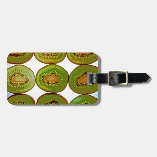 Kiwi-Scheiben Gepäckanhänger (Vorderseite horizontal)