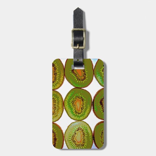 Kiwi-Scheiben Gepäckanhänger (Vorderseite vertikal)